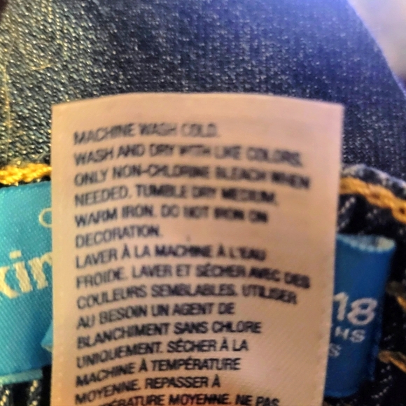 Old Navy Skinny Blue Jeans Patches, Elastic Waist, Size 12-18 Months - Picture 10 of 10